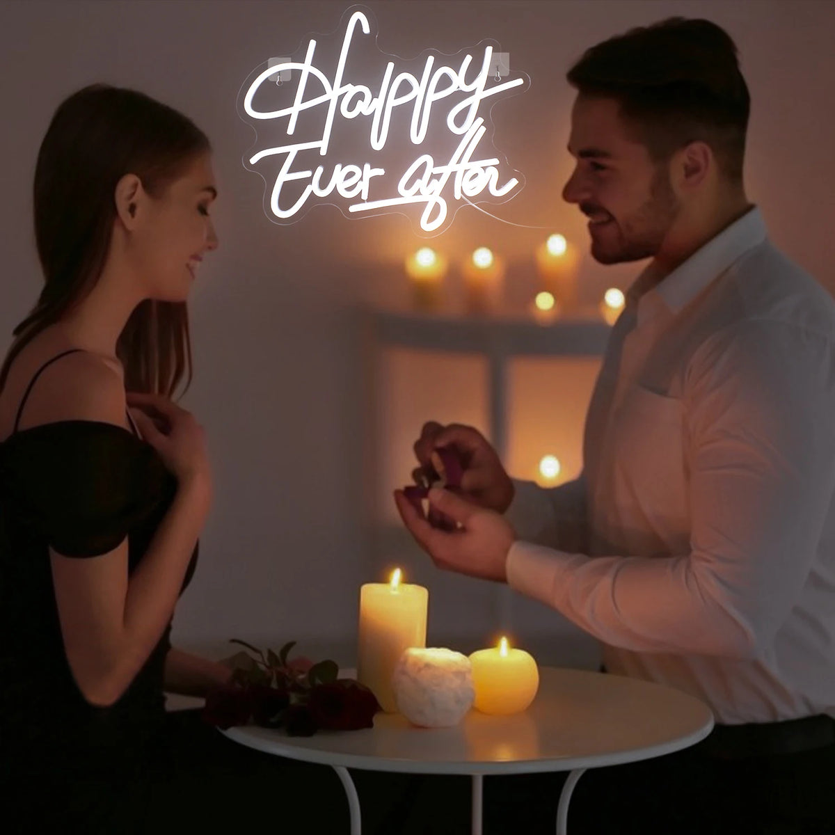 Happy Ever After – LED-neonkyltti (5 V USB)