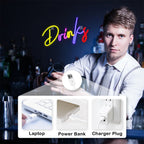 Drinks – Värikkäät kirjaimet – LED-neonvalomainos (5 V USB)