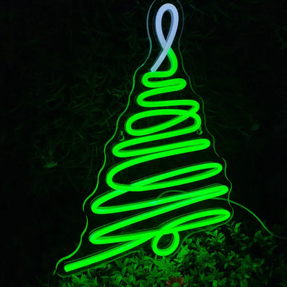 Christmas Tree 5V Mini USB LED Neon Sign - Budget Friendly