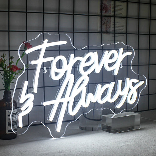 Forever & Always – LED-neonkyltti (5 V USB)