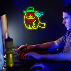 Cowboy-kissa – LED-neonkyltti (5 V USB)