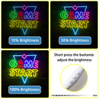 GAME START – Triangel och liten romb – LED-neonskylt (5 V USB)