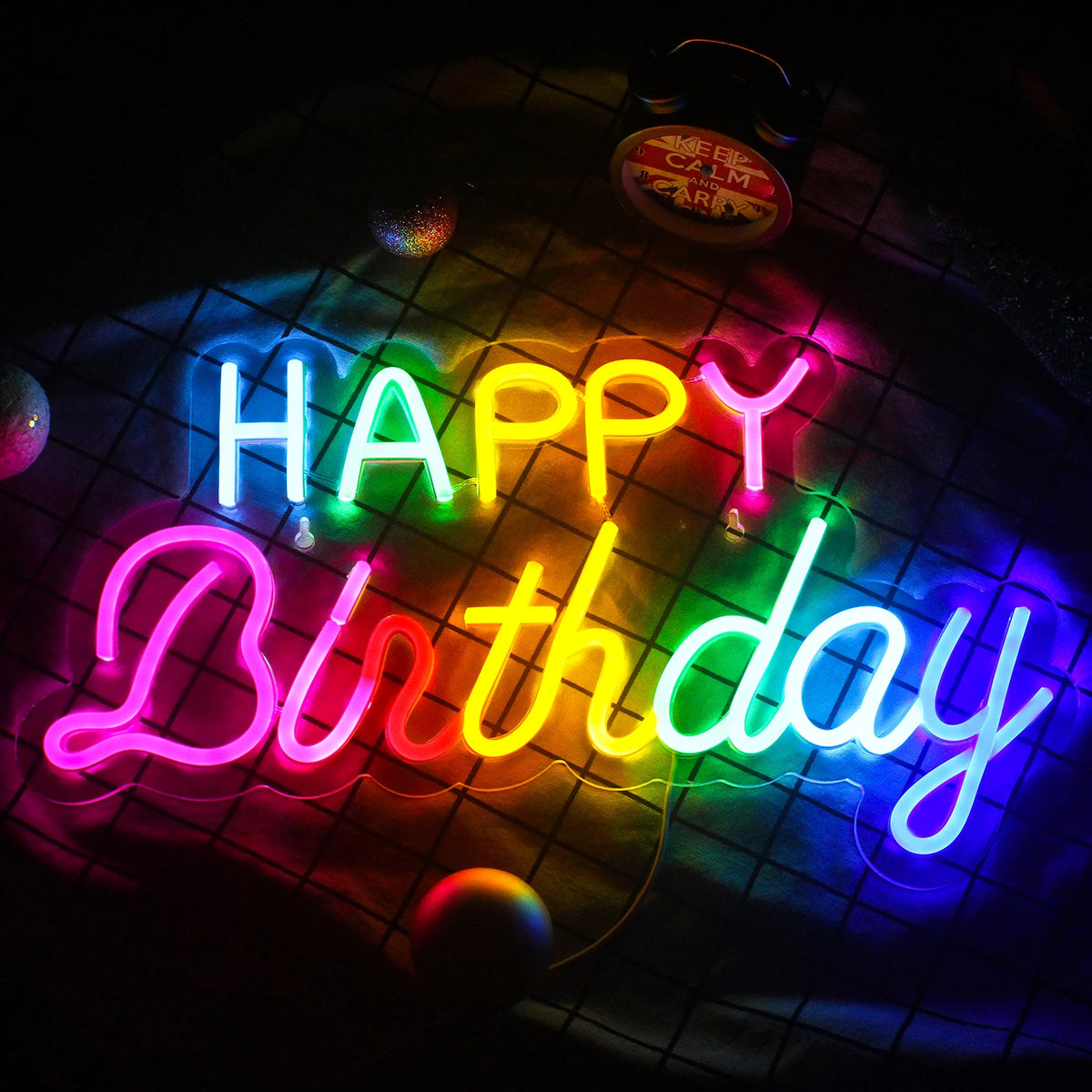 Happy Birthday 5V USB LED Neon Sign - Budget Friendly