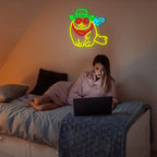 Cowboy-kissa – LED-neonkyltti (5 V USB)