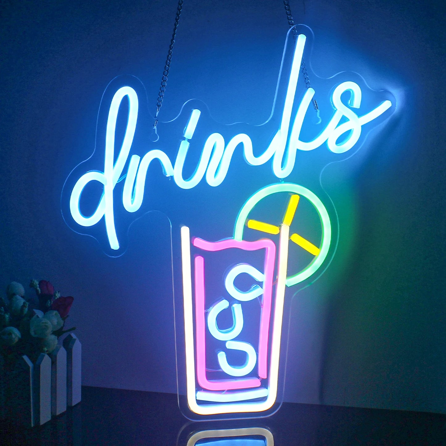 Drinks 5V Mini USB LED Neon Sign - Budget Friendly