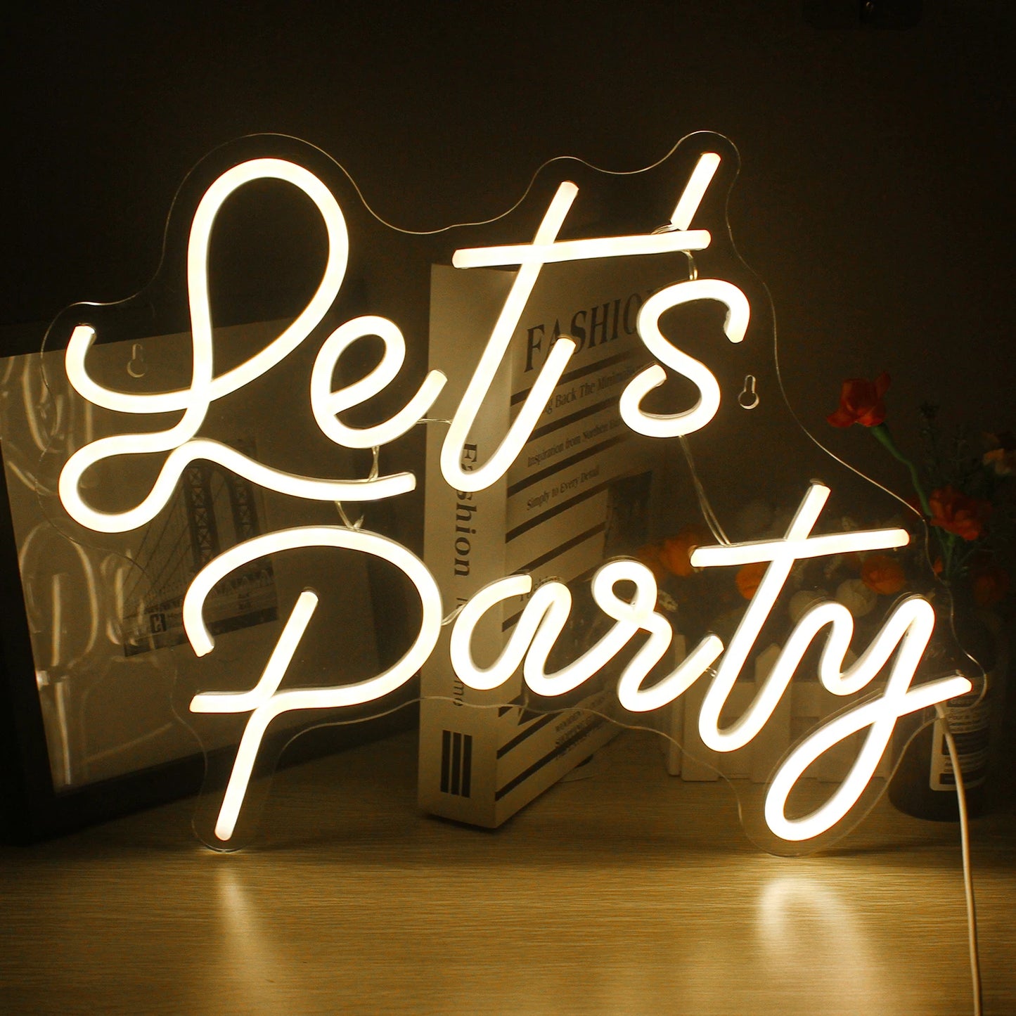 Let's Party 5V Mini USB  LED Neon Sign - Budget Friendly