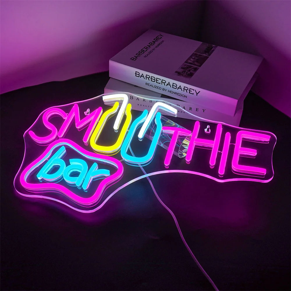 Smoothie Bar 5V Mini USB LED Neon Sign - Budget Friendly