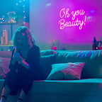 Oh You Beauty – LED-neonvalomainos (5 V USB)