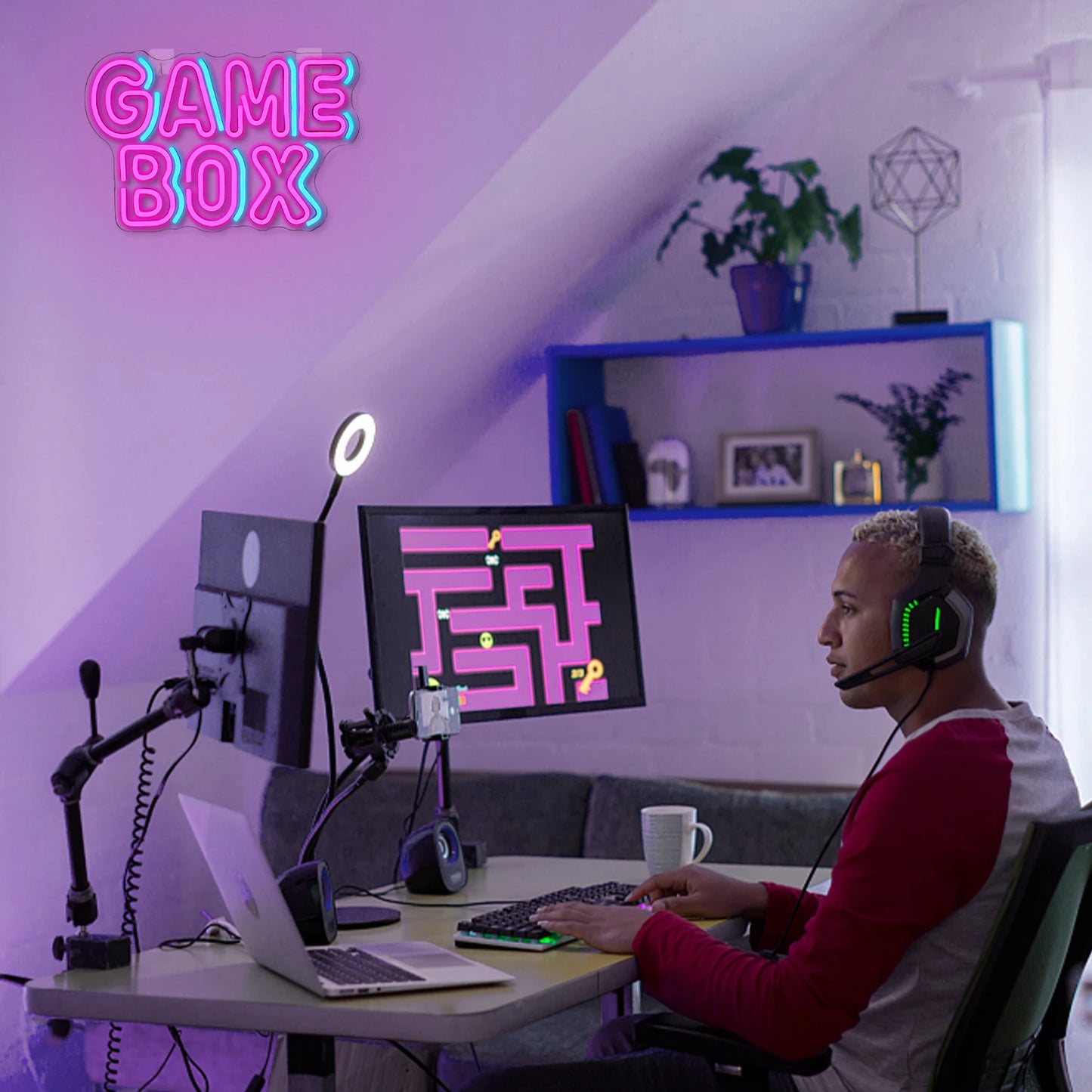 Game Box 5V Mini USB LED Neon Sign - Budget Friendly