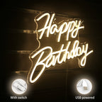 Happy Birthday – LED-neonkyltti (5 V USB)