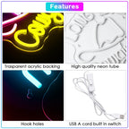 LONG LIVE Cowgirls – Cowboyhattu – LED-neonkyltti (5 V USB)