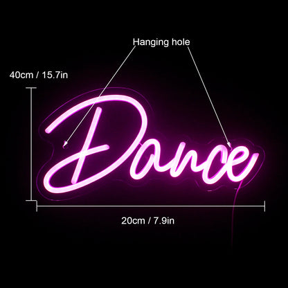 Dance 5V Mini USB LED Neon Sign - Budget Friendly