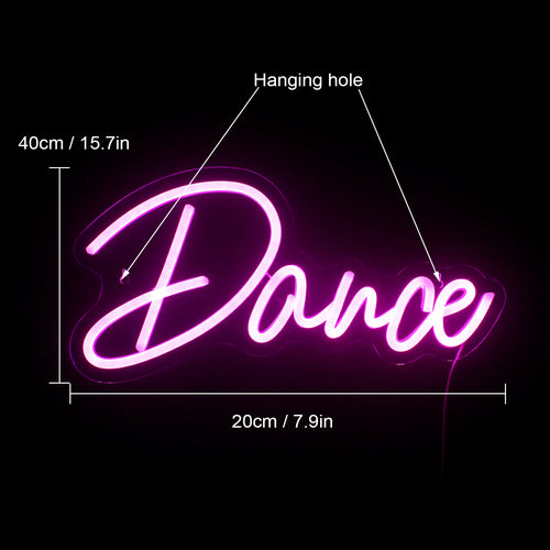 Dance – LED-neonskylt (5 V USB)
