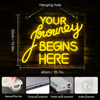Your Journey Begins Here – LED-neonkyltti (5 V USB)