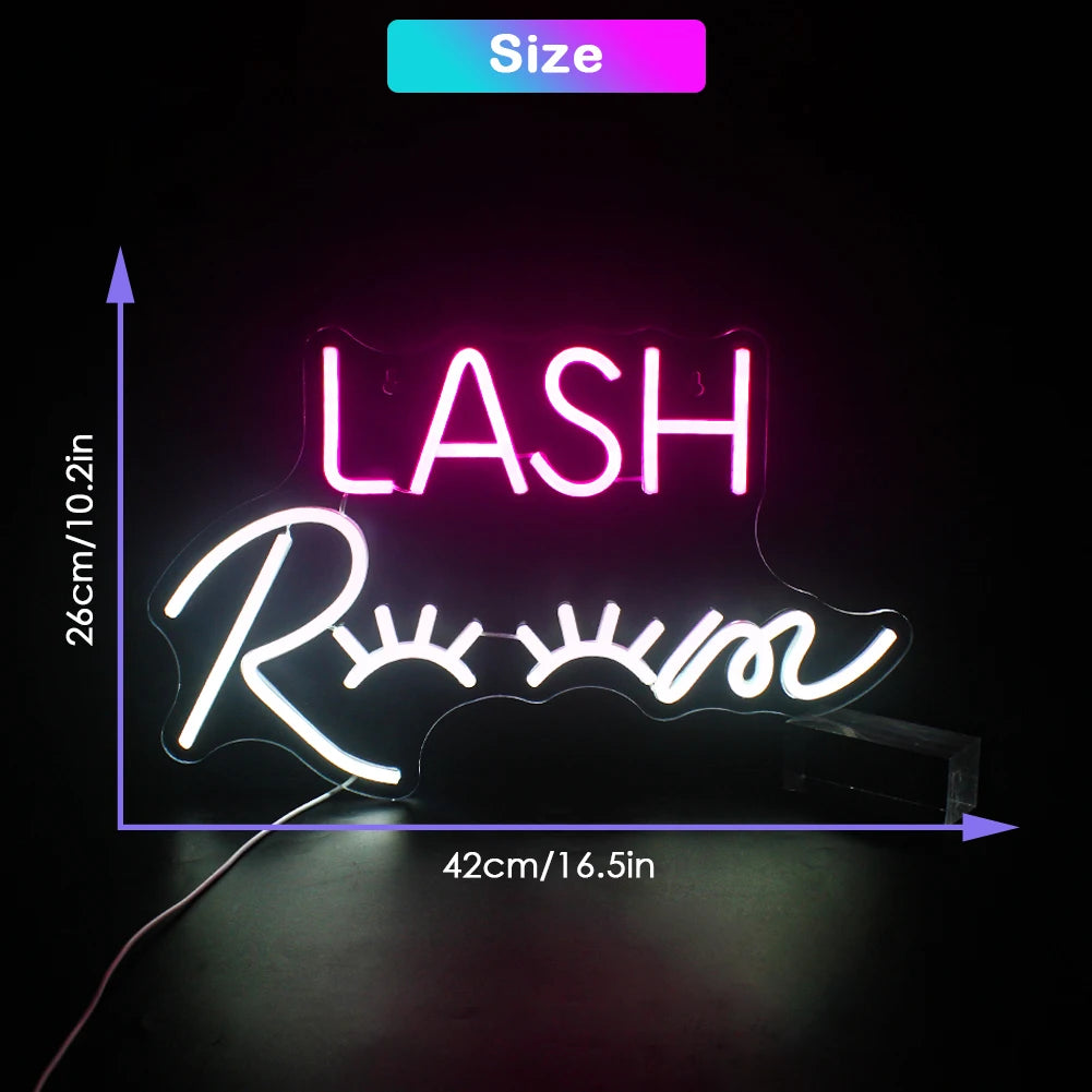 Lash Room 5V Mini USB LED Neon Sign - Budget Friendly