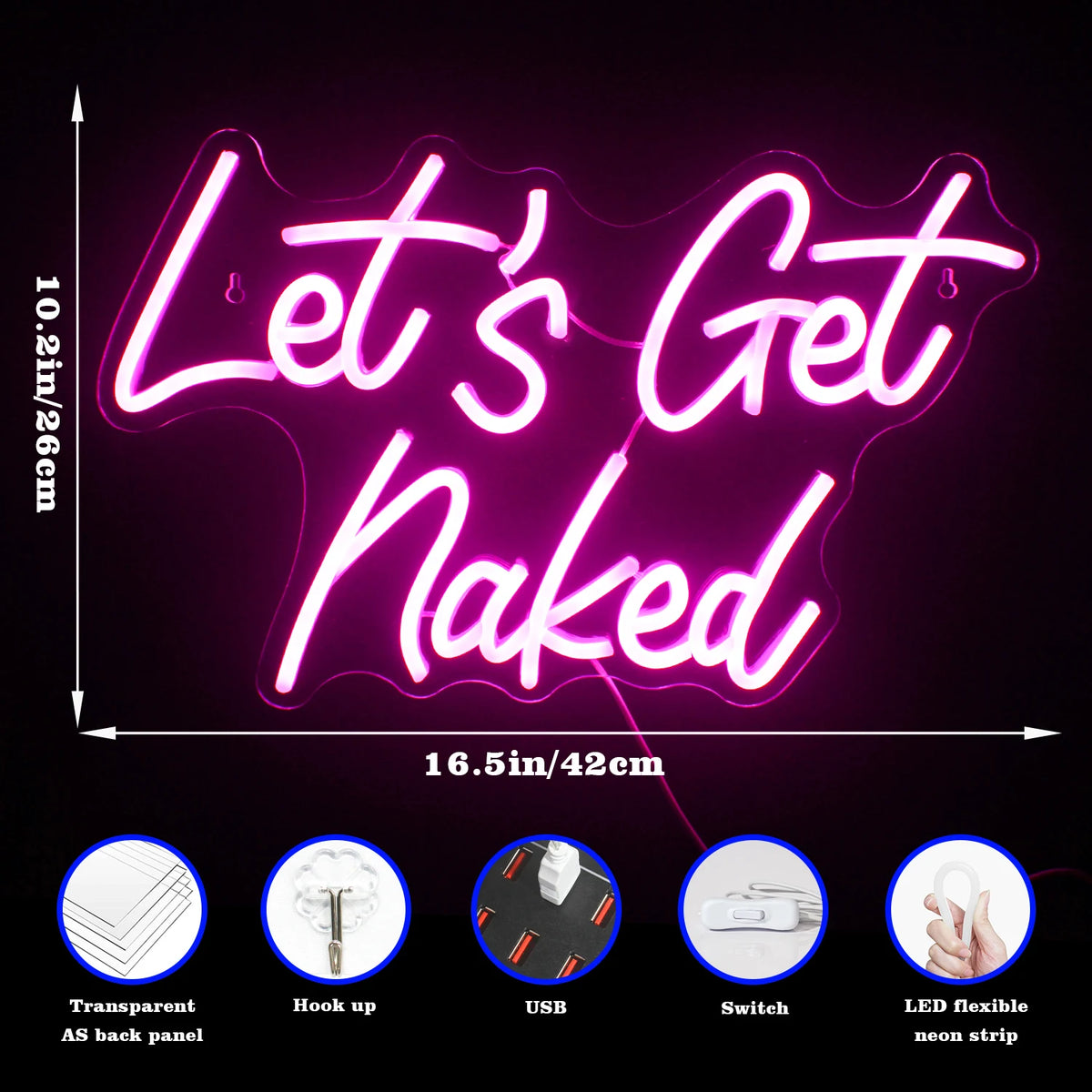 Let's Get Naked – LED-neonkyltti (5 V USB)