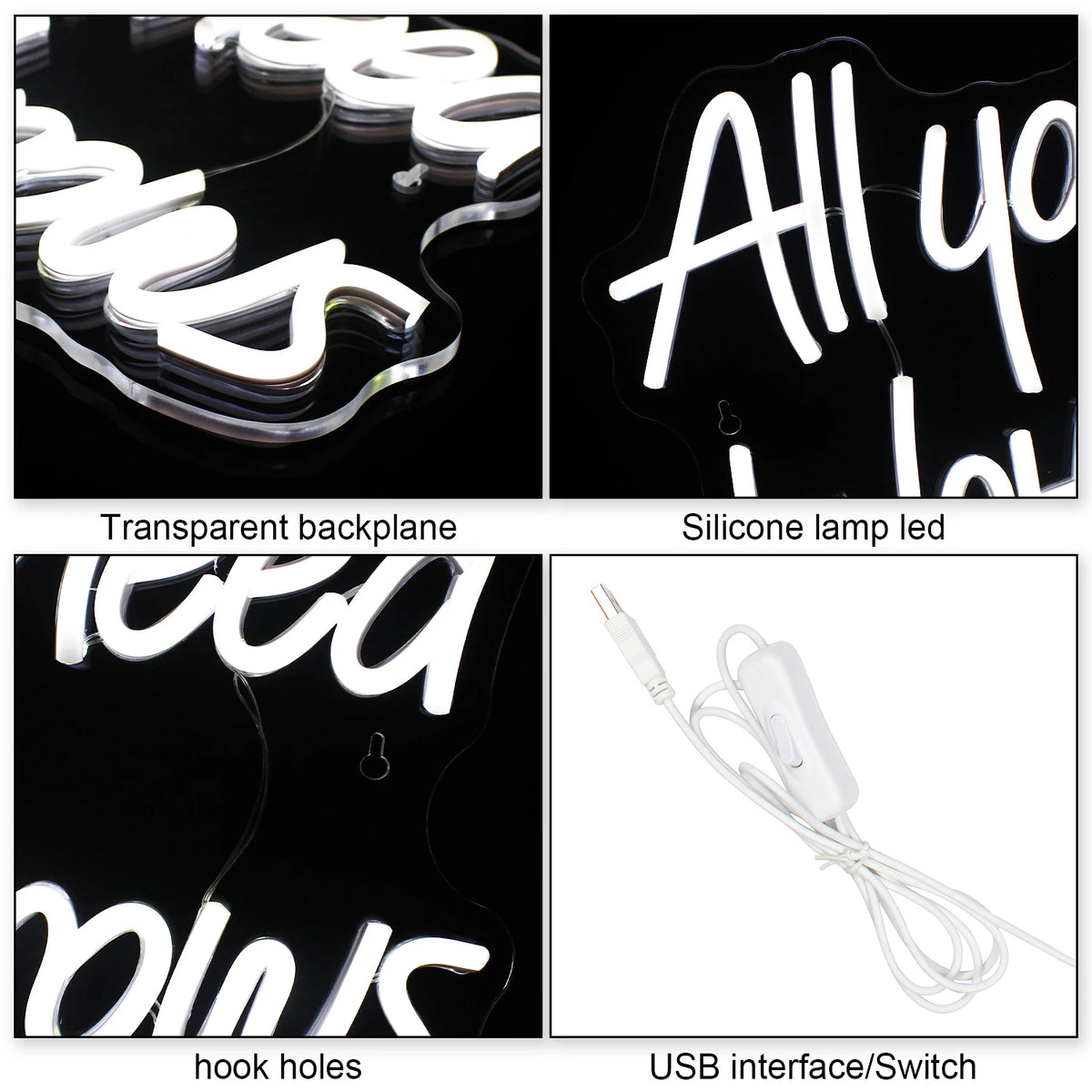 Kaikki mitä tarvitset kulmakarvoille 5V USB LED Neon Kyltti - Budjettiystävällinen
