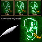 Norsu – LED-neonkyltti (5 V USB)
