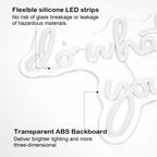 do what you love – Sydän – LED-neonkyltti (5 V USB)