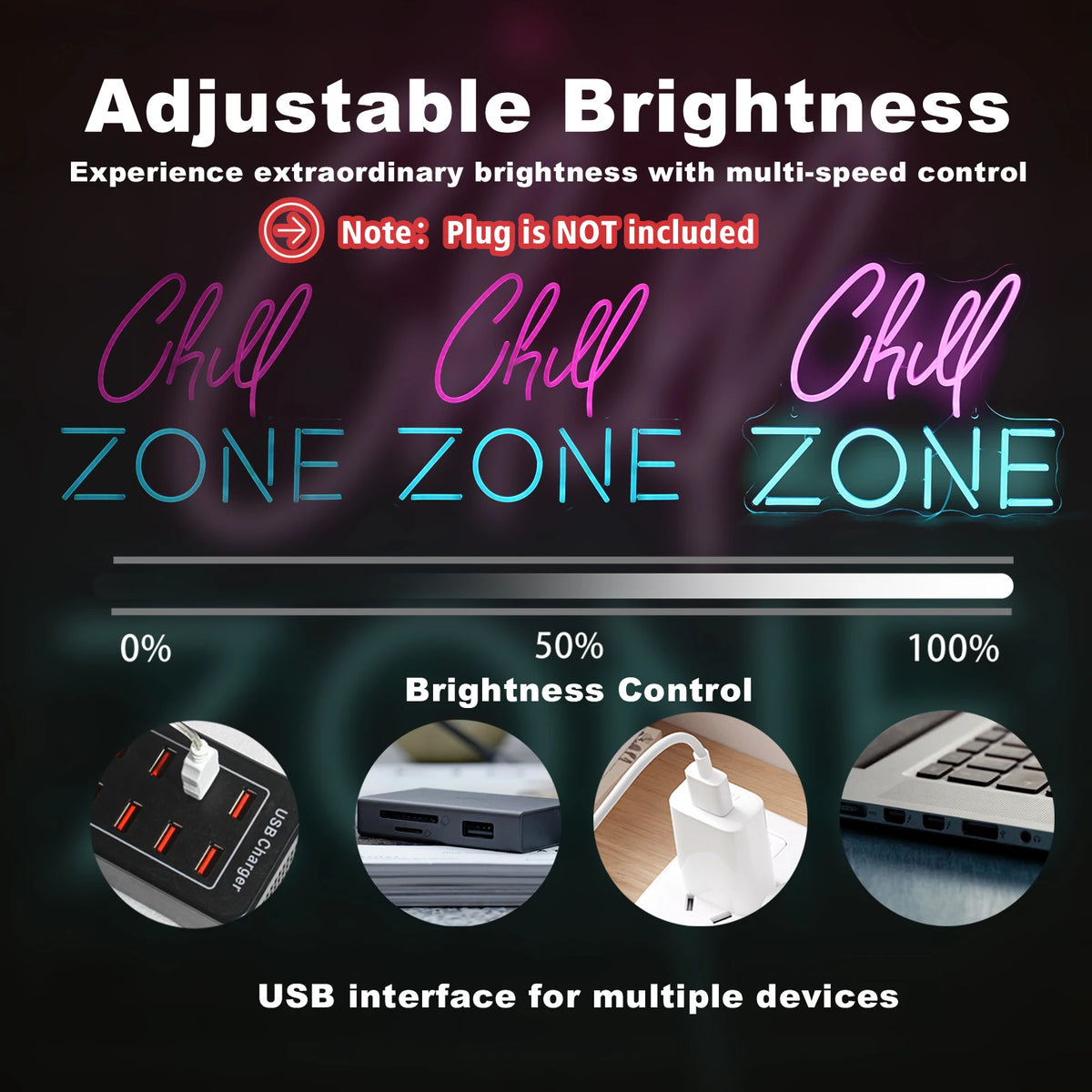 Chill Zone – LED-neonkyltti (5 V USB)