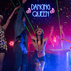DANCING QUEEN – Nuotit – LED-neonkyltti (5 V USB)
