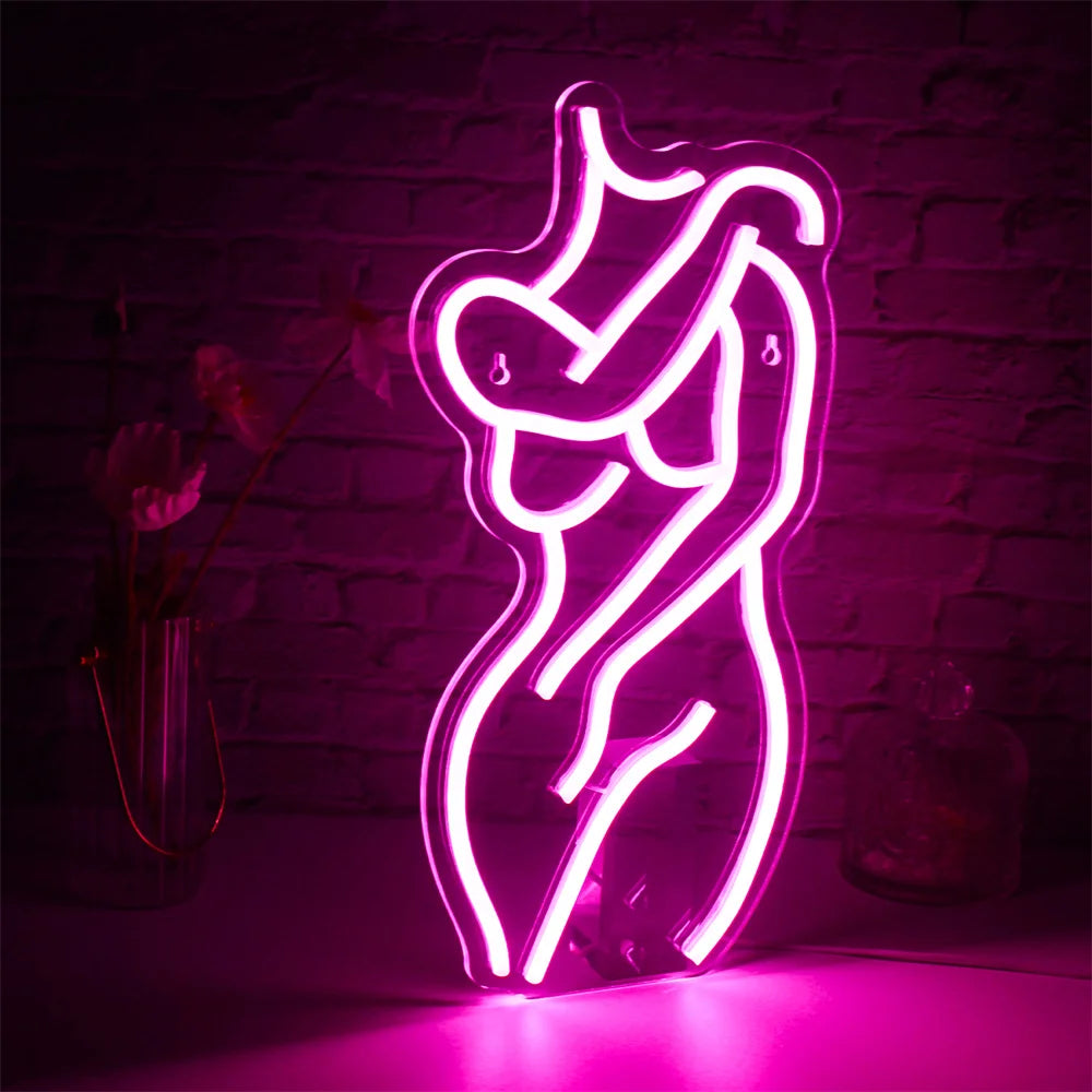 Sexy Lady Night 5V Mini USB LED Neon Sign - Budget Friendly