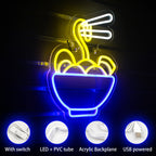 Ramen Japanese Noodles 5V USB LED Neon Sign - Budget Friendly