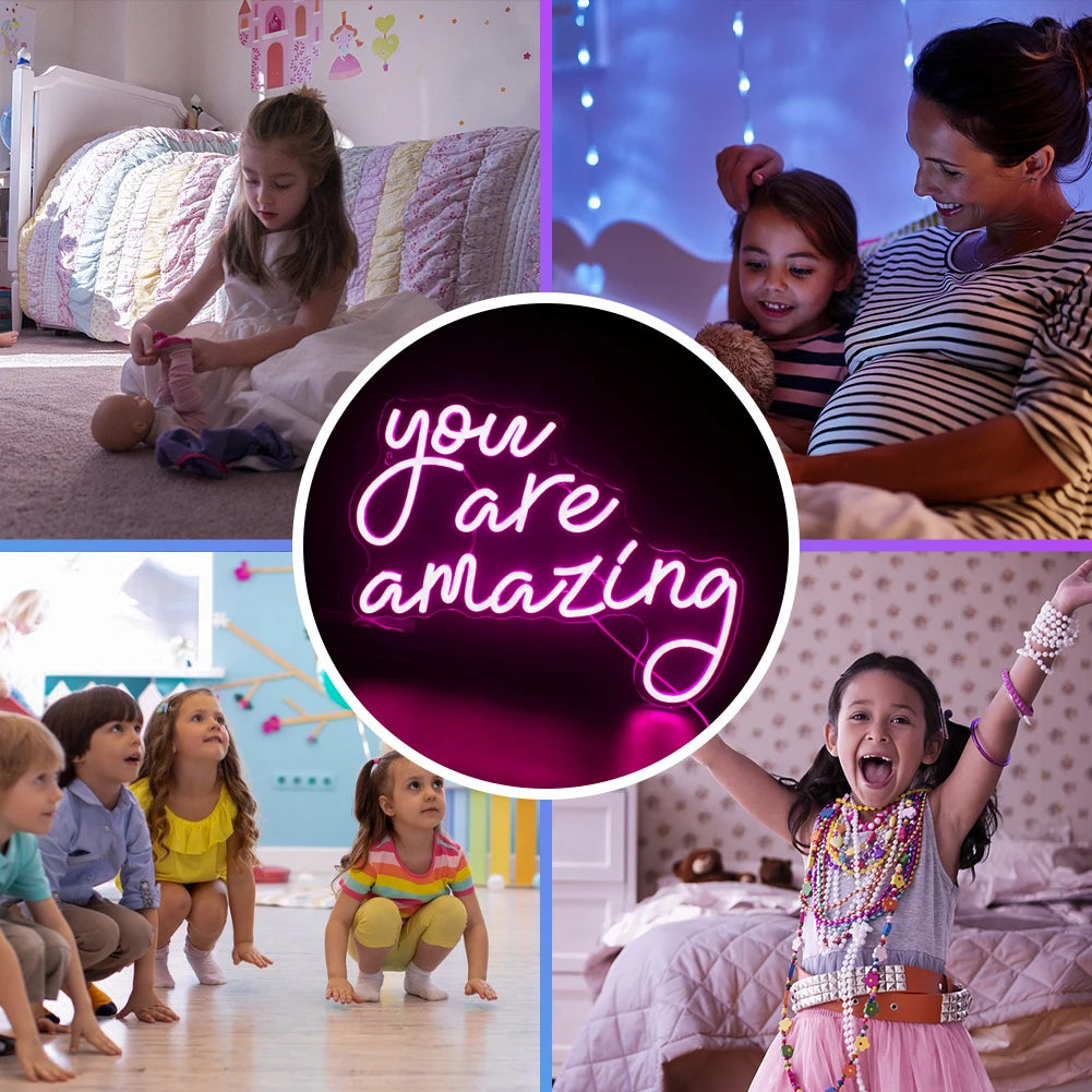 You Are Amazing – LED-neonkyltti (5 V USB)