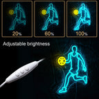 Koripallo – LED-neonkyltti (5 V USB)