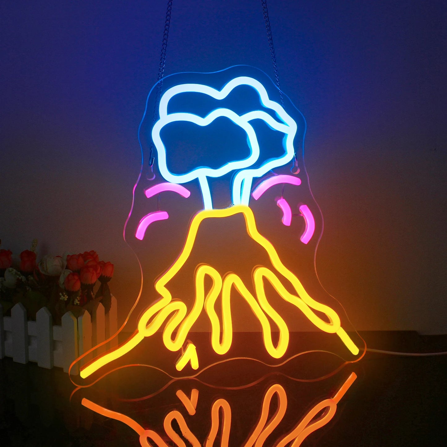 Volcano 5V Mini USB  LED Neon Sign - Budget Friendly