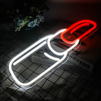 Huulipuna – LED-neonkyltti (5 V USB)