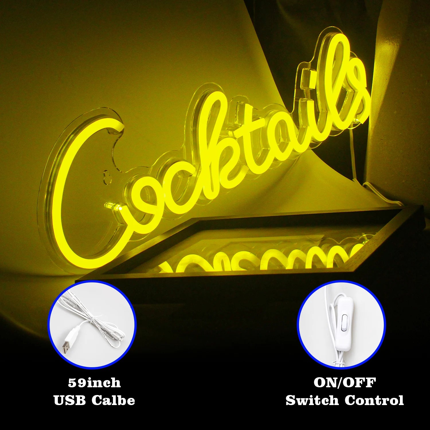 Cocktail 5V USB LED Neon Kyltti - Budjettiystävällinen