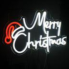Merry Christmas – Tomteluva – LED-neonskylt (5 V USB)