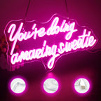 You're Doing Amazing Sweetie – LED-neonskylt (5 V USB)