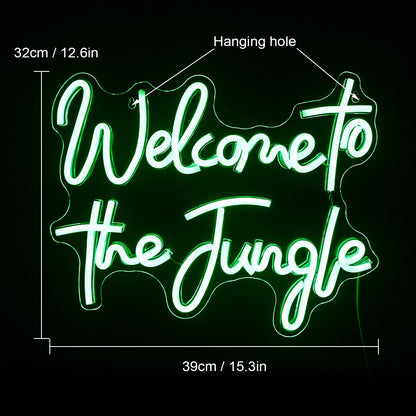 Welcome to the Jungle 5V Mini USB LED Neon Sign - Budget Friendly