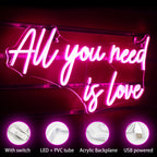 All You Need is Love 5V USB LED Neon Kyltti - Edullinen