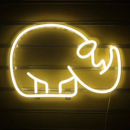 Rhino 5V USB LED Neon Sign - Budget Friendly