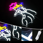 Ankka cowboyhatussa – LED-neonkyltti (5 V USB)