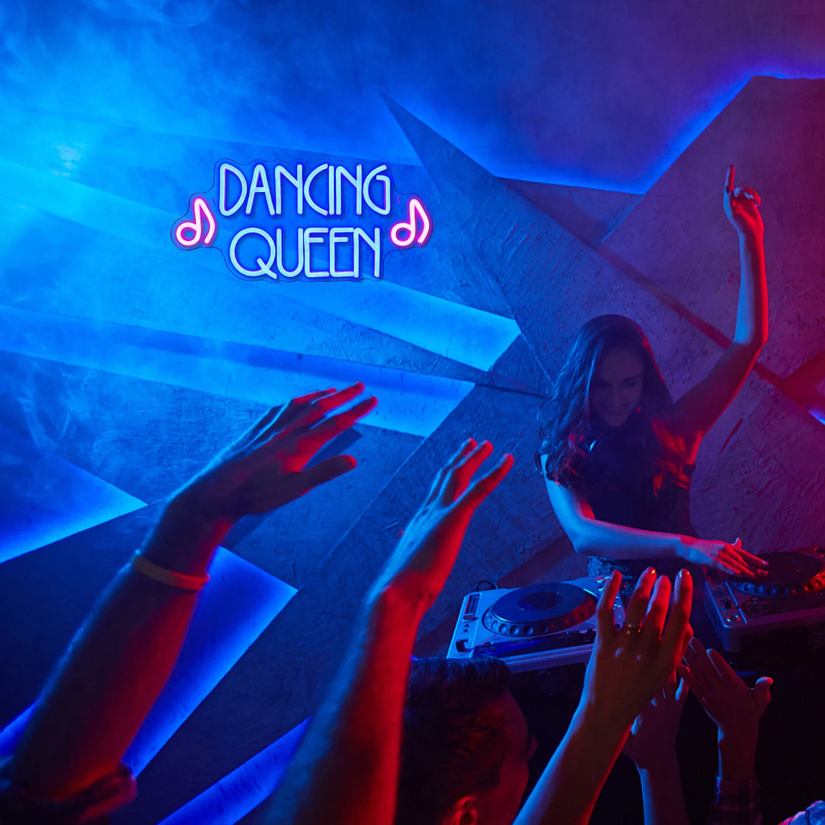 DANCING QUEEN – Nuotit – LED-neonkyltti (5 V USB)