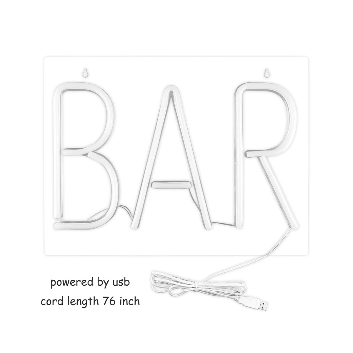 BAR – LED-neonvalomainos (5 V USB)