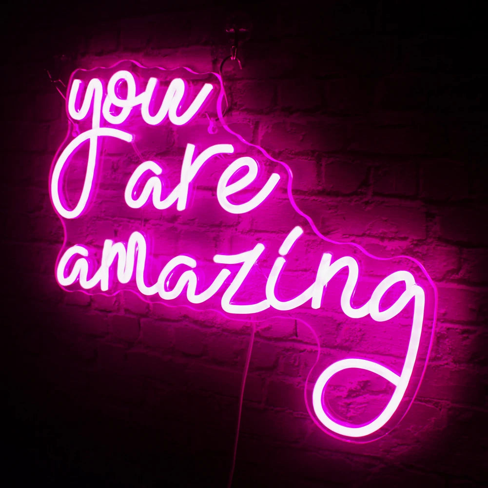You Are Amazing – LED-neonkyltti (5 V USB)