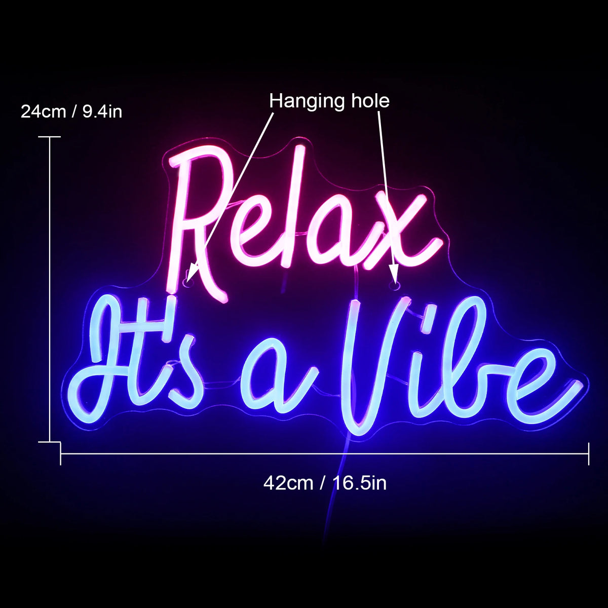 Relax It's a Vibe – LED-neonkyltti (5 V USB)