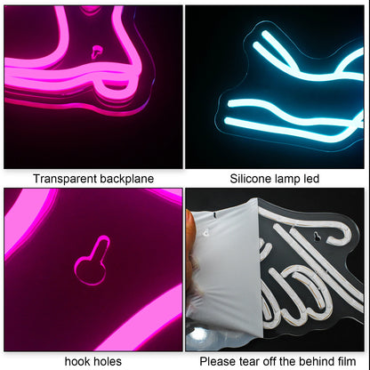 Pink Cowboy Boot 5V Mini USB  LED Neon Sign - Budget Friendly