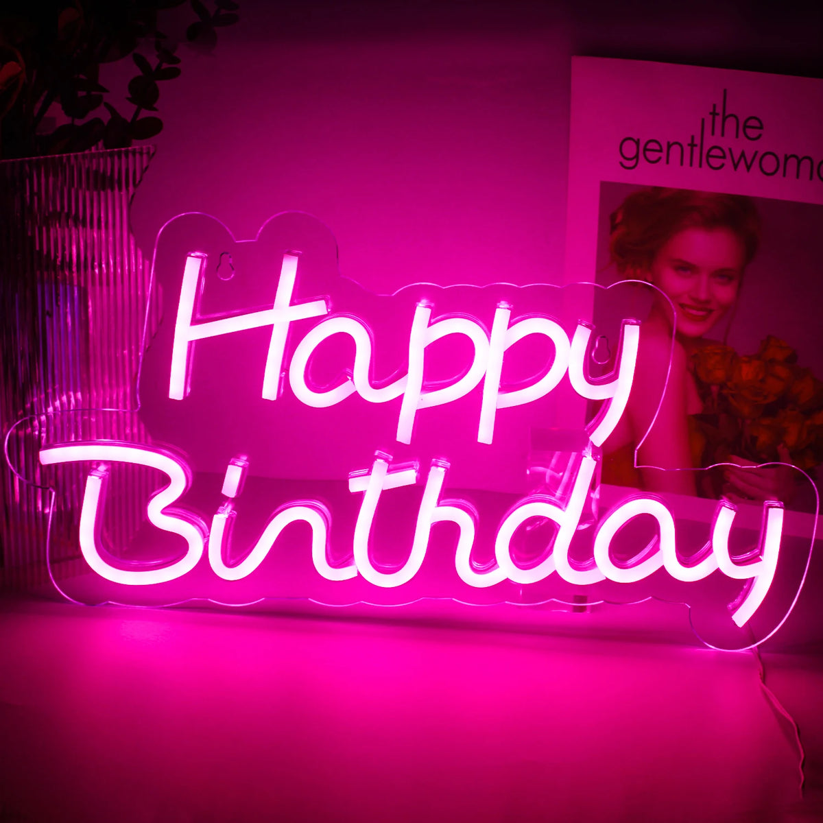 Happy Birthday 5V USB LED Neon Sign - Budget Friendly