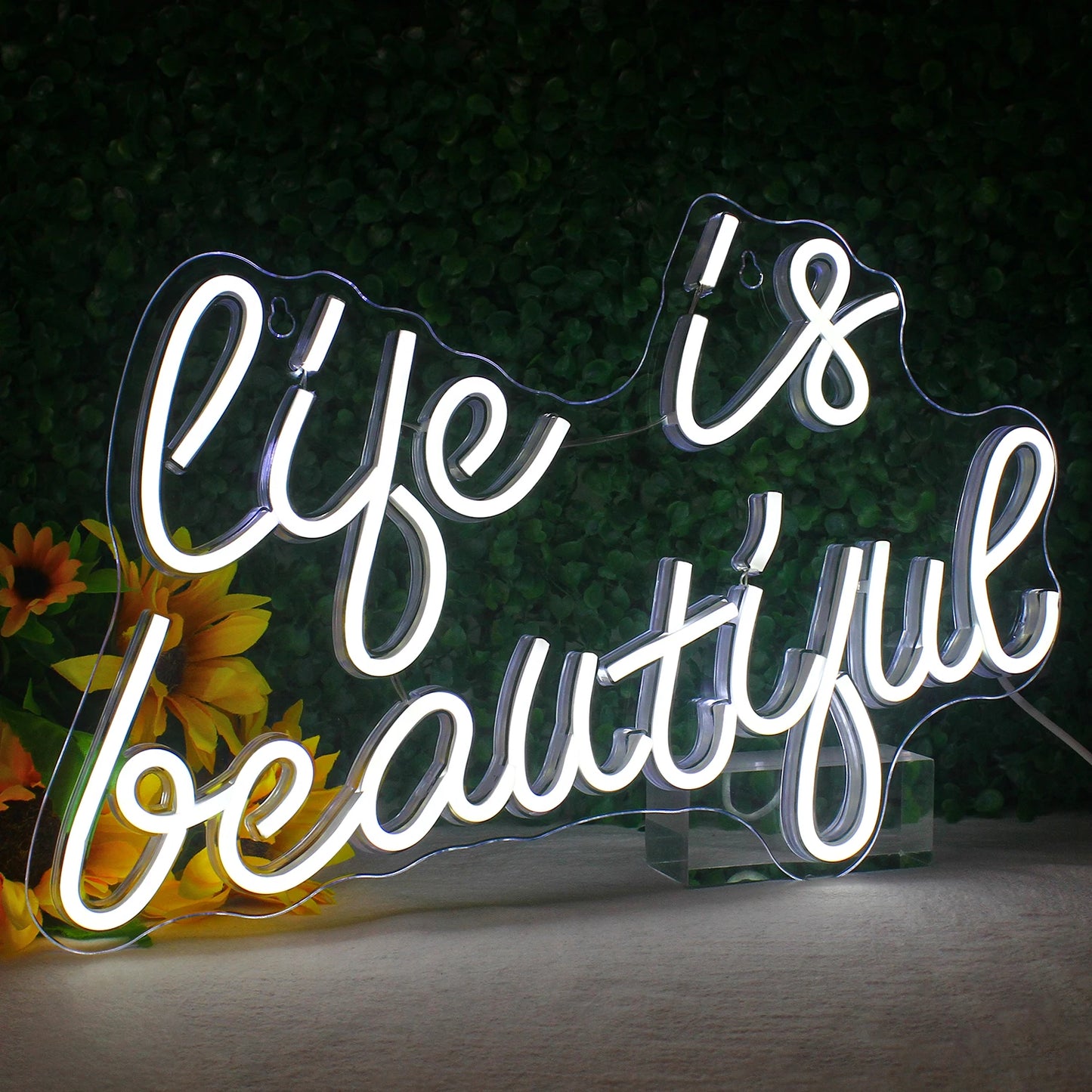 Life is Beautiful 5V Mini USB LED Neon Sign - Budget Friendly