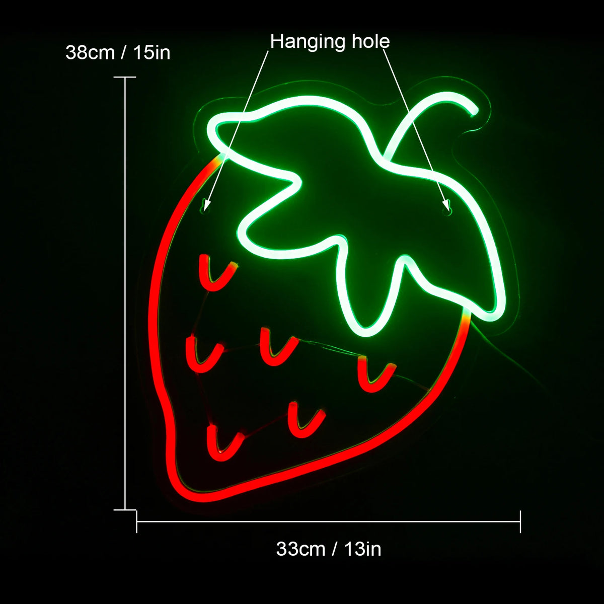 Strawberry 5V USB LED Neon Sign - Budget Friendly