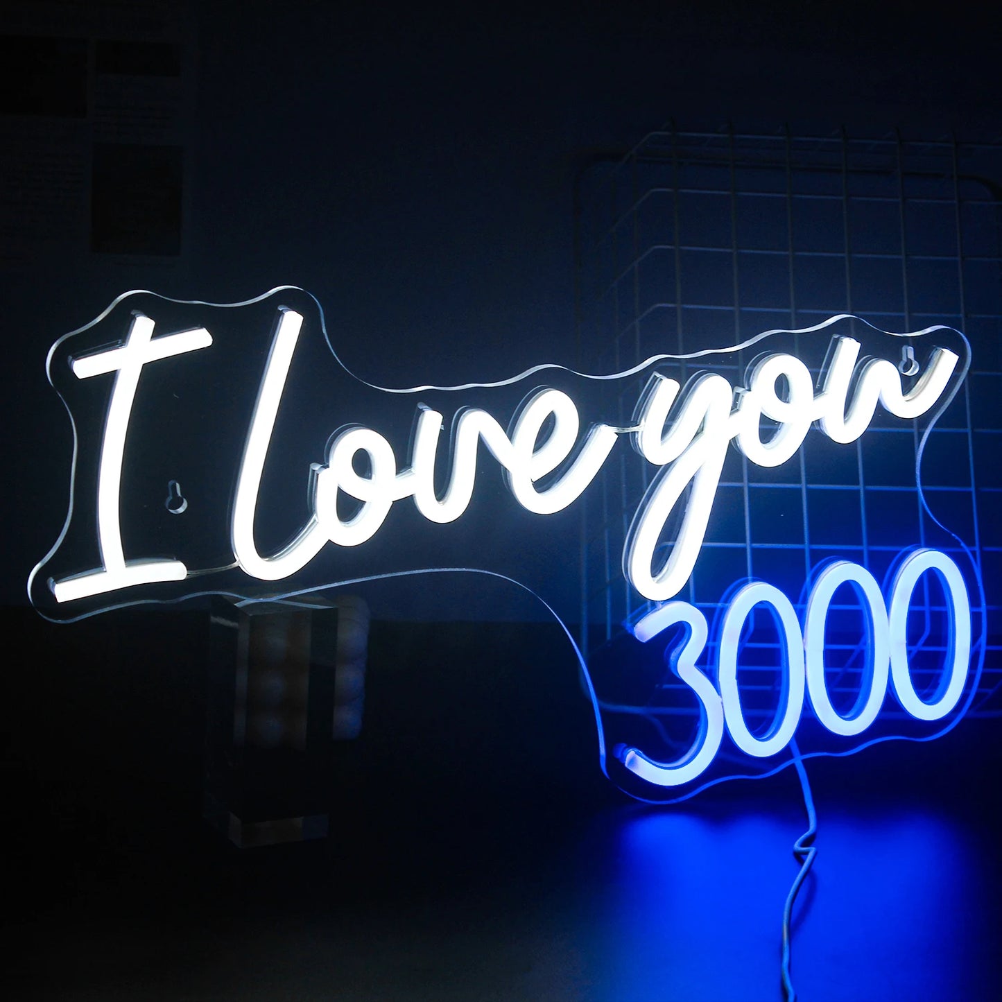 I Love You 3000 Times 5V Mini USB LED Neon Sign - Budget Friendly