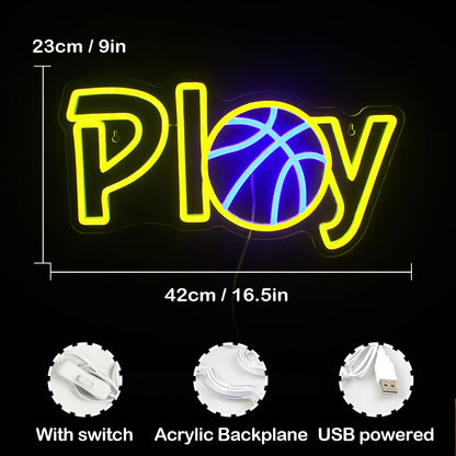 Basketball Play 5V USB LED Neon Sign - Budget Friendly