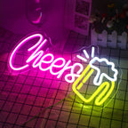 Cheers – Oluttuoppi – LED-neonkyltti (5 V USB)