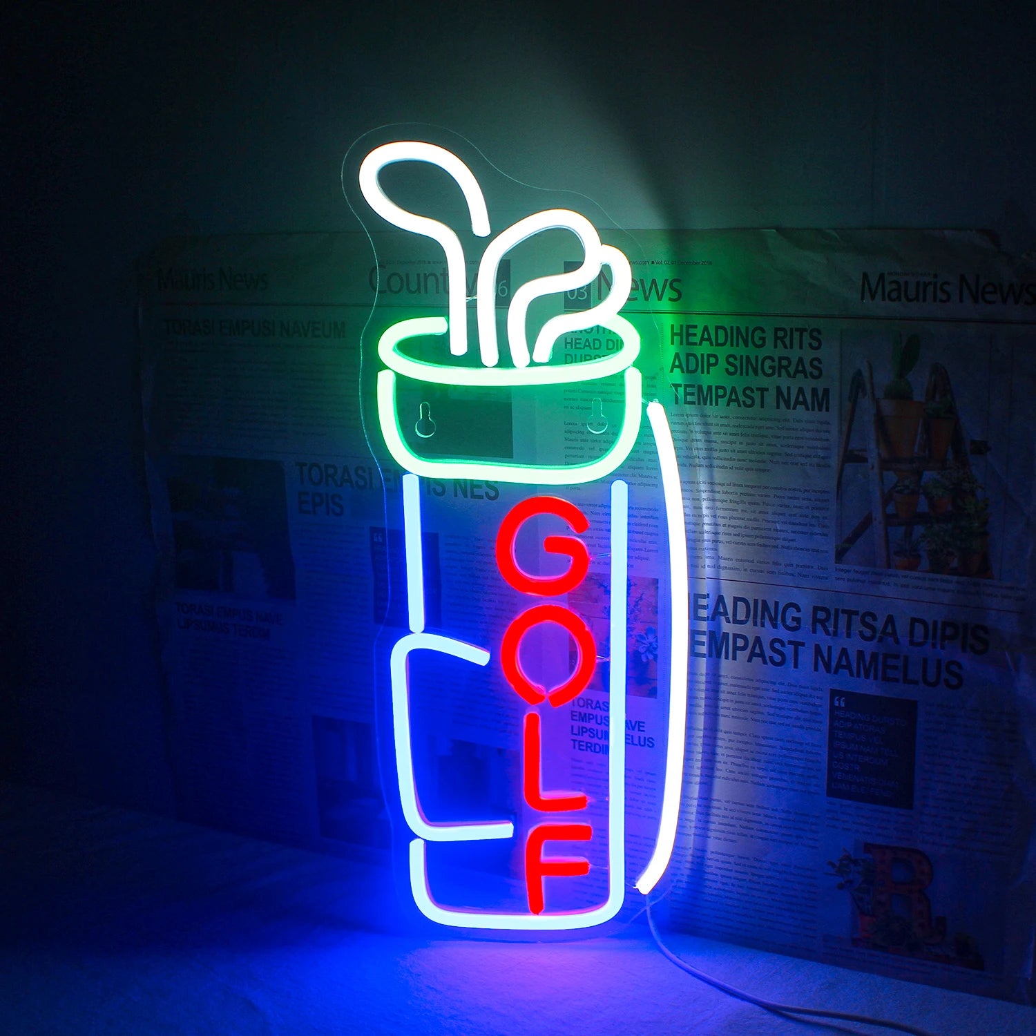 Golf 5V Mini USB LED Neon Sign - Budget Friendly